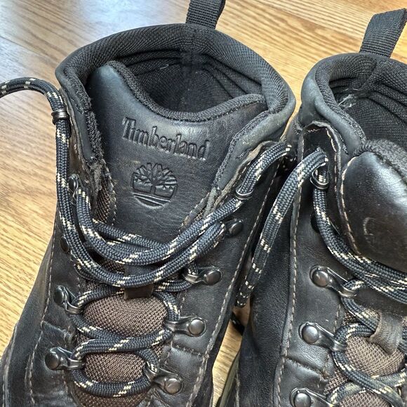 Timberland Youth Winter Boys Boots US size 4.5 Black Leather - Picture 4 of 6